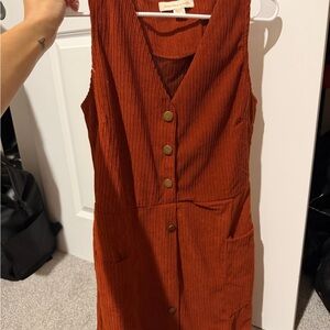 Madewell Terracotta Sleeveless Midi Dress